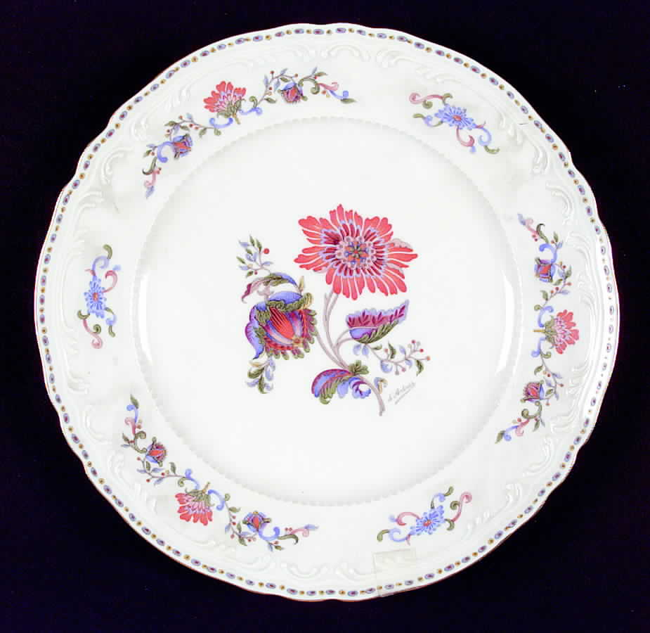 Persan Rouge Dinner Plate by Royale (France)-1