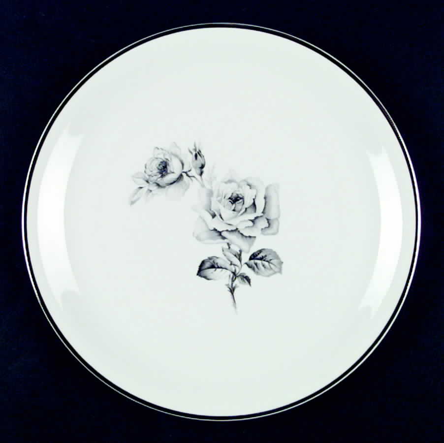 Platinum Rose Dinner Plate by Royal Cologne-1