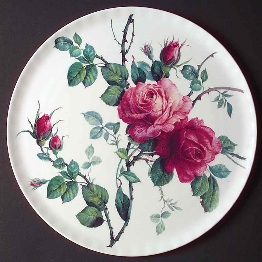 English Rose Cake Plate by Roy Kirkham-1