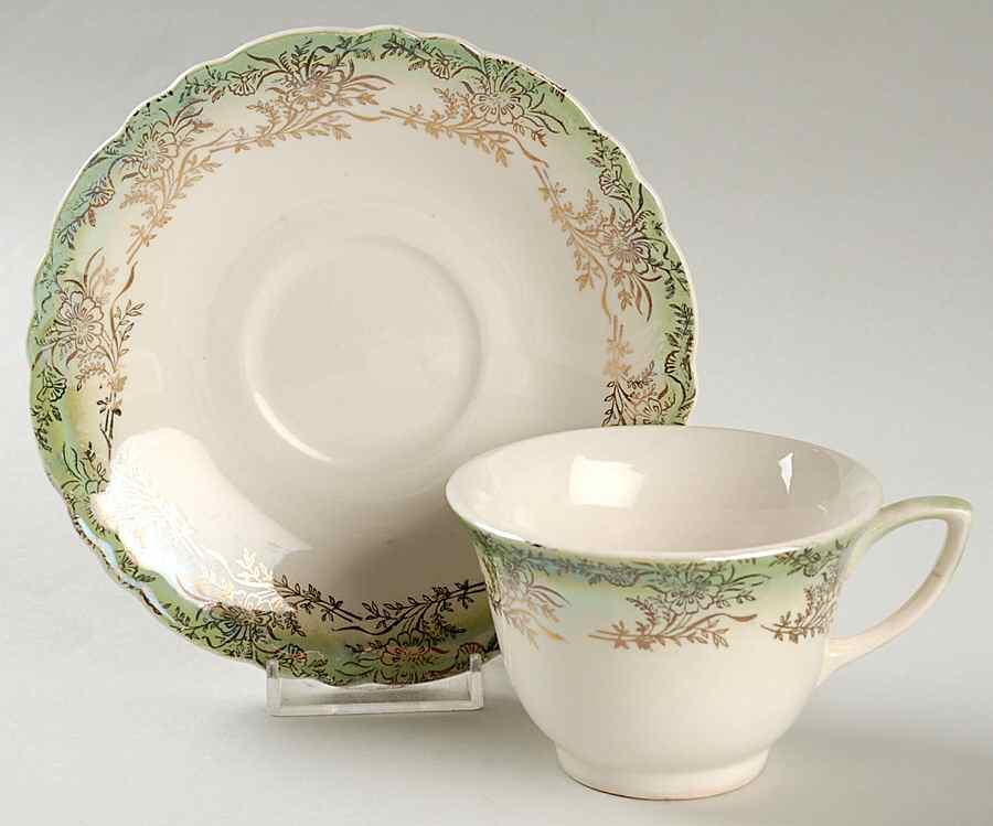 1036 Flat Cup & Saucer Set by Royal (USA)-1