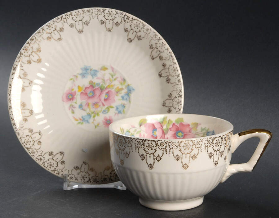 5186 Flat Cup & Saucer Set by Royal (USA)-1