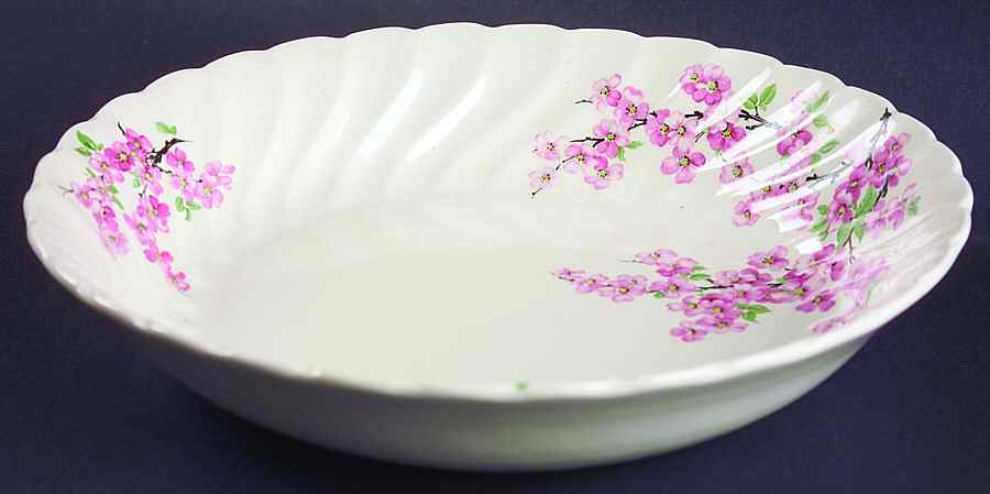 Apple Blossom Pink 9" Round Vegetable Bowl by Royal (USA)-1