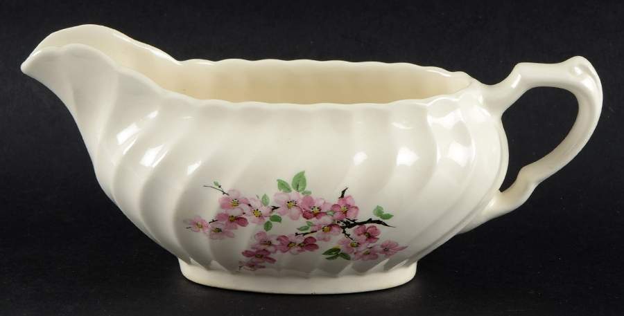 Apple Blossom Pink Gravy Boat by Royal (USA)-1