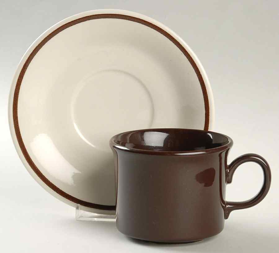 Autumn Mist Flat Cup & Saucer Set by Royal (USA)-1