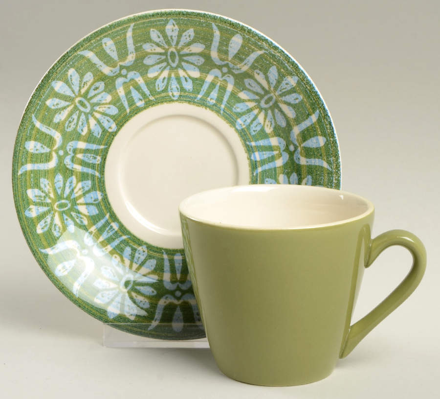 Baghdad Flat Cup & Saucer Set by Royal (USA)-1