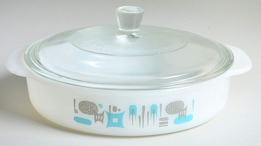 Blue Heaven 2 Quart Glassware Casserole with Lid by Royal (USA)-1