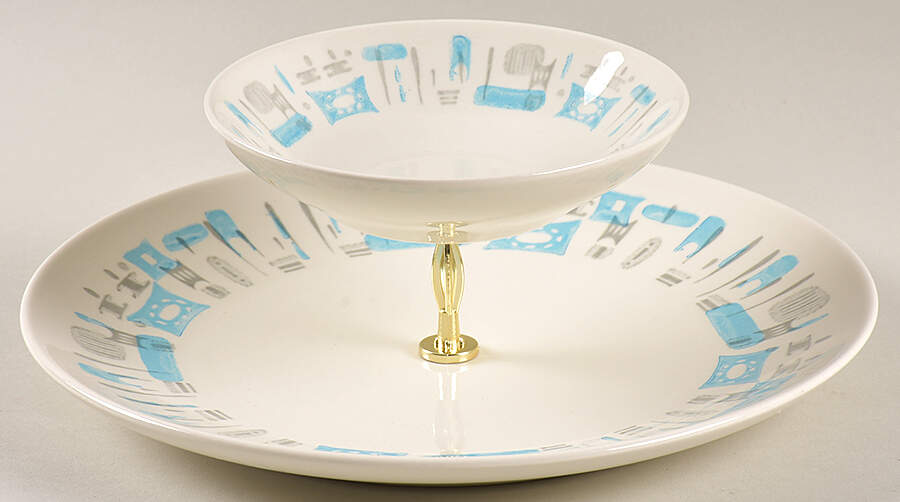 Blue Heaven 3 1/4"-3 7/8" Chip & Dip/Veg Set 2 Pce (DP/FR) HC by Royal (USA)-1