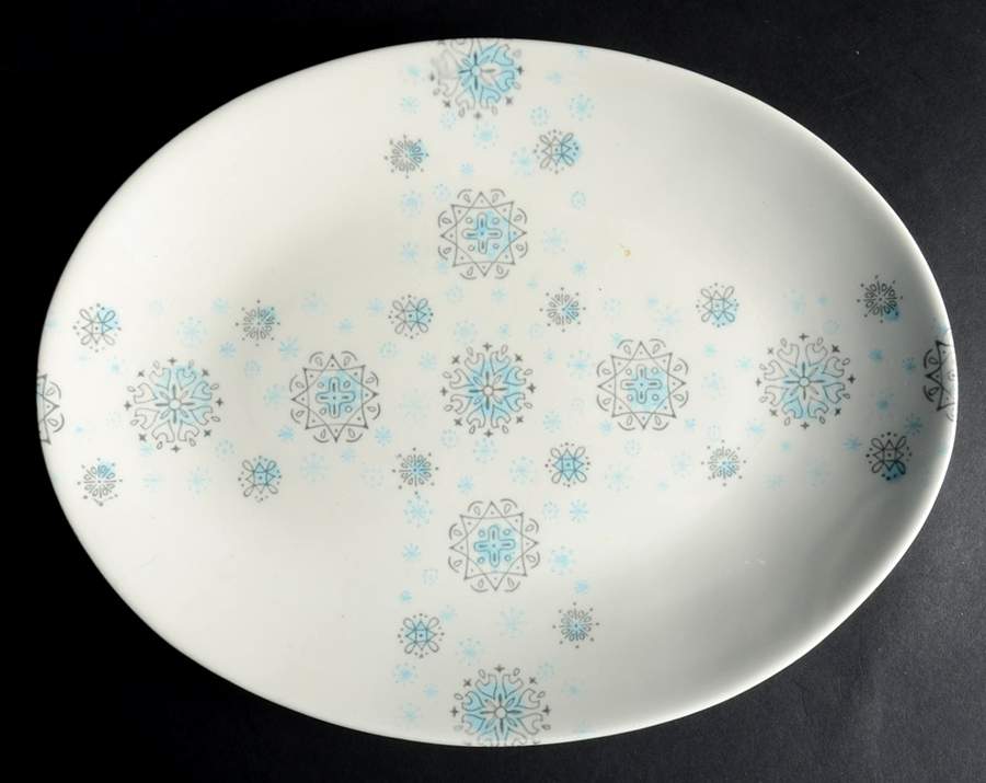 Blue Ice 13" Oval Serving Platter by Royal (USA)-1