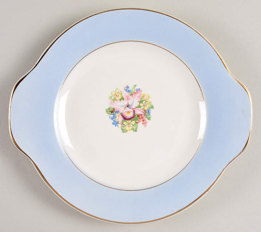 Blue Orchid Relish/Gravy Underplate by Royal (USA)-1
