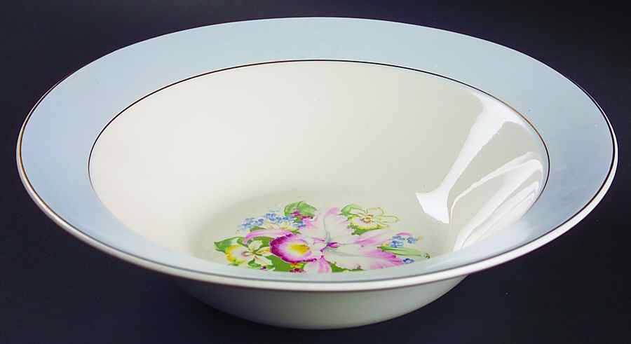 Blue Orchid 9" Round Vegetable Bowl by Royal (USA)-1