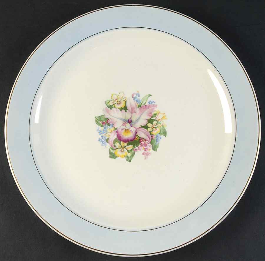 Blue Orchid 12" Chop Plate (Round Platter) by Royal (USA)-1