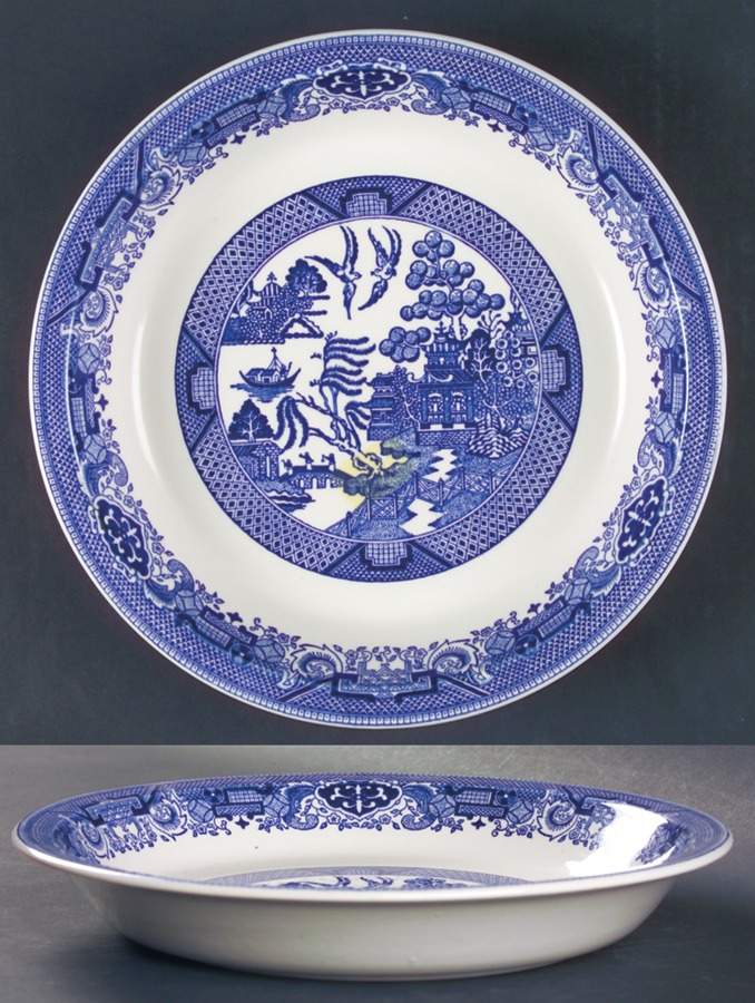 Blue Willow 10" Pie Baking Plate by Royal (USA)-1