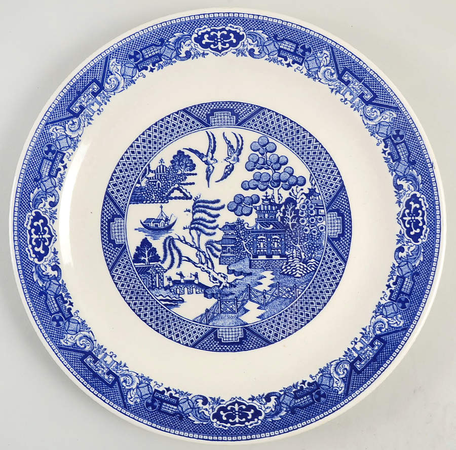 Blue Willow 12" Chop Plate (Round Platter) by Royal (USA)-1