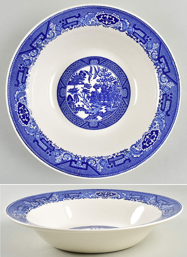 Blue Willow 10" Round Vegetable Bowl by Royal (USA)-1