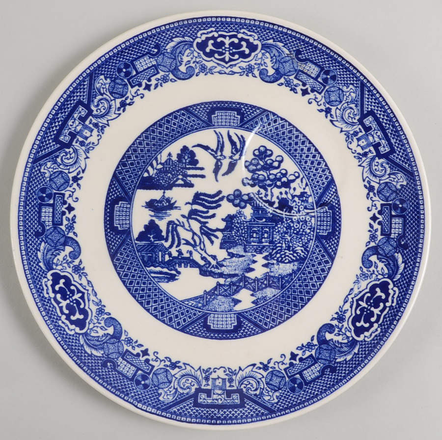 Blue Willow Snack Plate by Royal (USA)-1