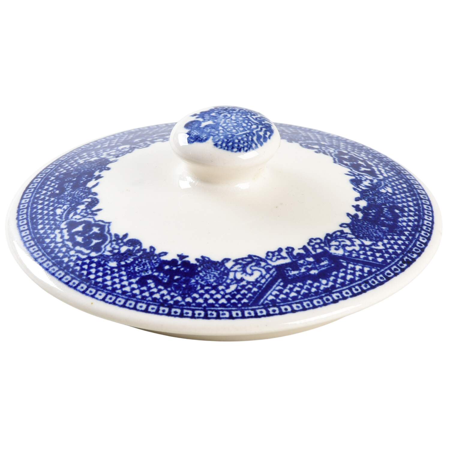 Blue Willow Lid for Sugar Bowl by Royal (USA)-1