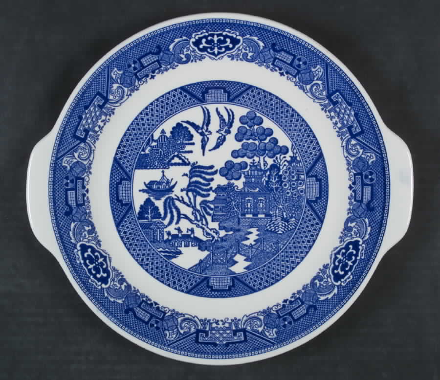 Blue Willow Handled Cake Plate by Royal (USA)-1