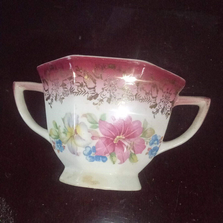 Bouquet Open Sugar Bowl by Royal (USA)-1