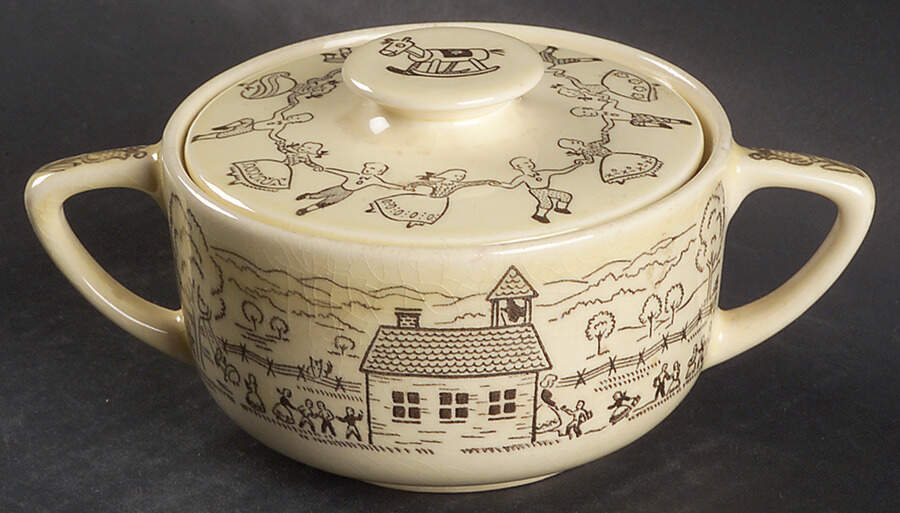 Bucks County Sugar Bowl & Lid by Royal (USA)-1