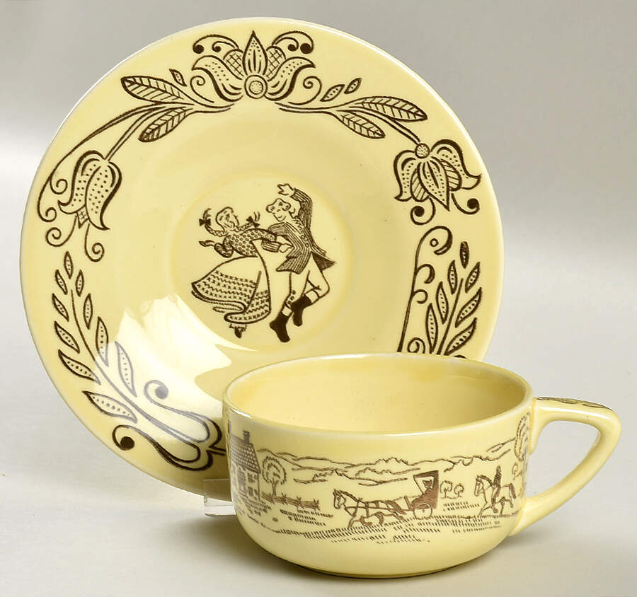 Bucks County Flat Cup & Saucer Set by Royal (USA)-1