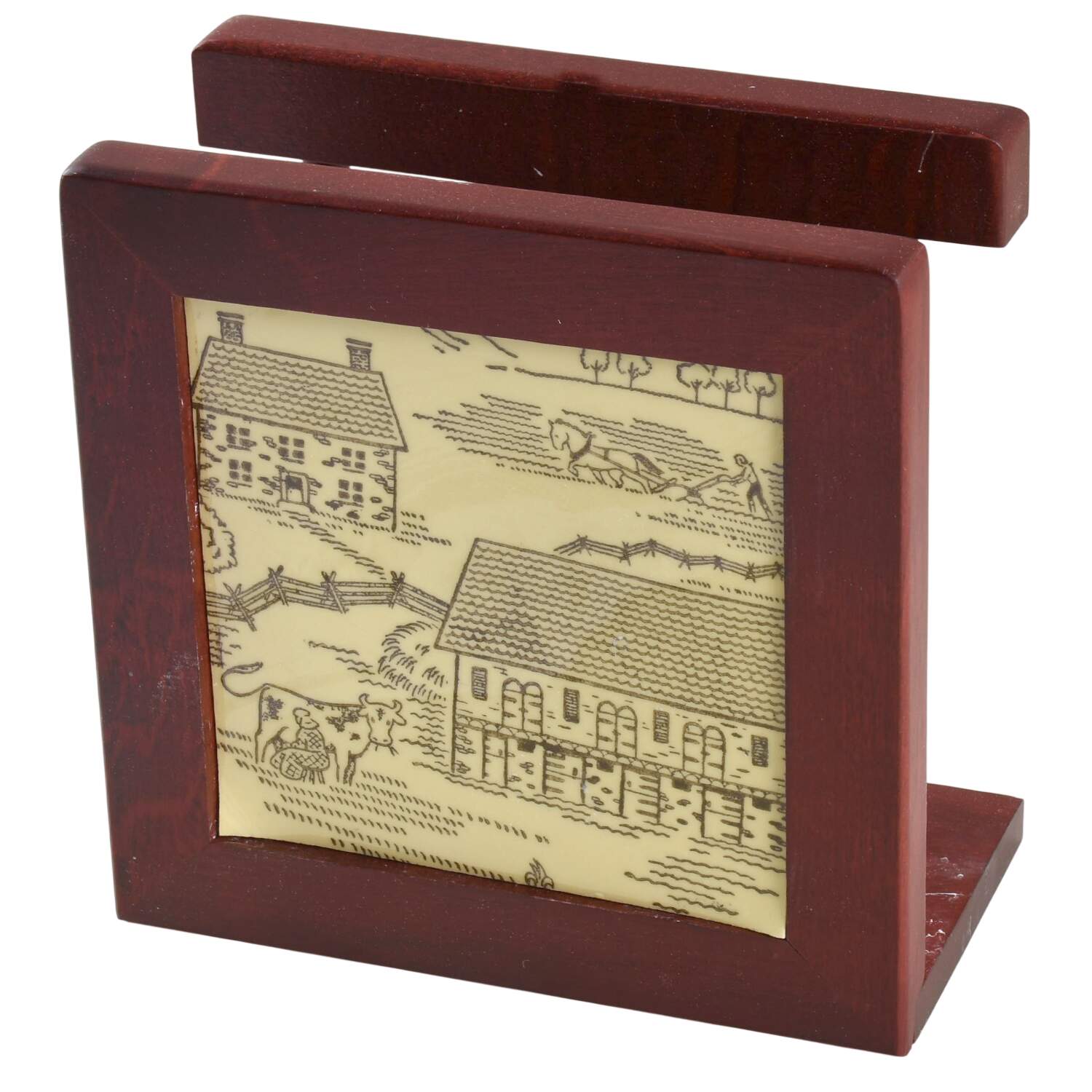 Bucks County 6 1/8" Rosewood Napkin Holder  HC by Royal (USA)-1