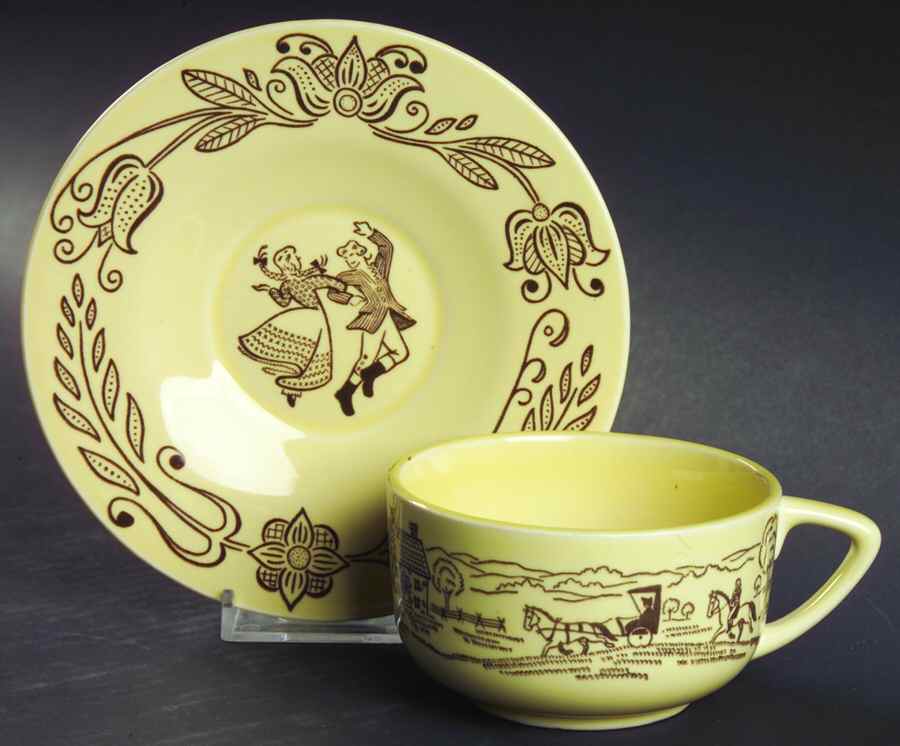 Bucks County Flat Cup & Saucer Set by Royal (USA)-1