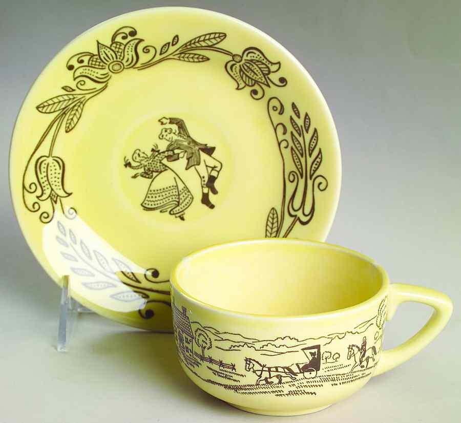Bucks County Flat Cup & Saucer Set by Royal (USA)-1
