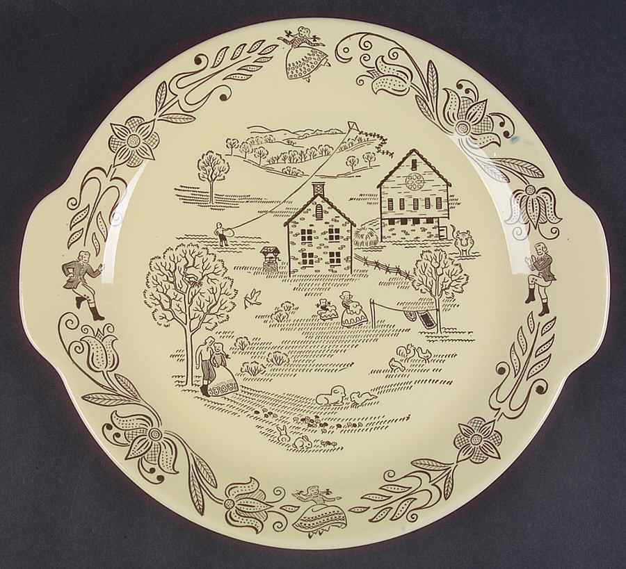 Bucks County Handled Cake Plate by Royal (USA)-1