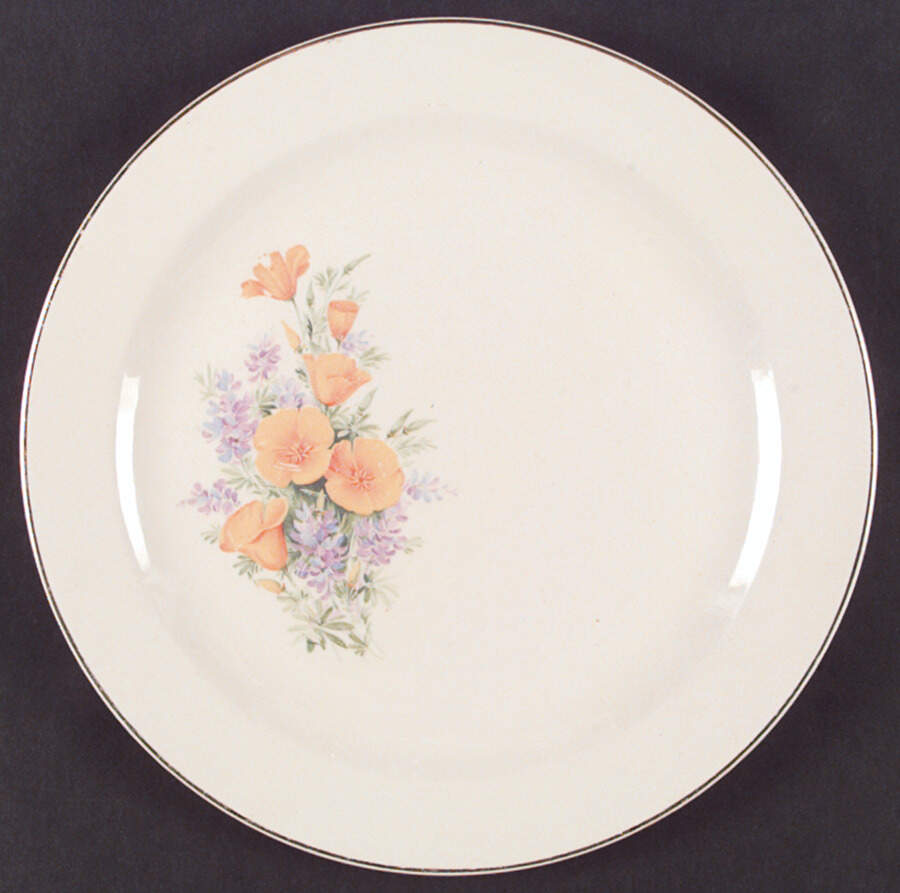 California Poppy 12" Chop Plate (Round Platter) by Royal (USA)-1