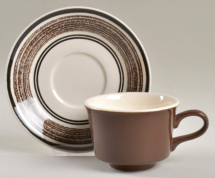 Casa Del Sol Flat Cup & Saucer Set by Royal (USA)-1