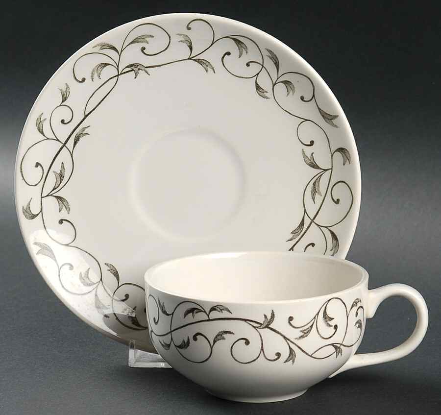 Chateau Flat Cup & Saucer Set by Royal (USA)-1