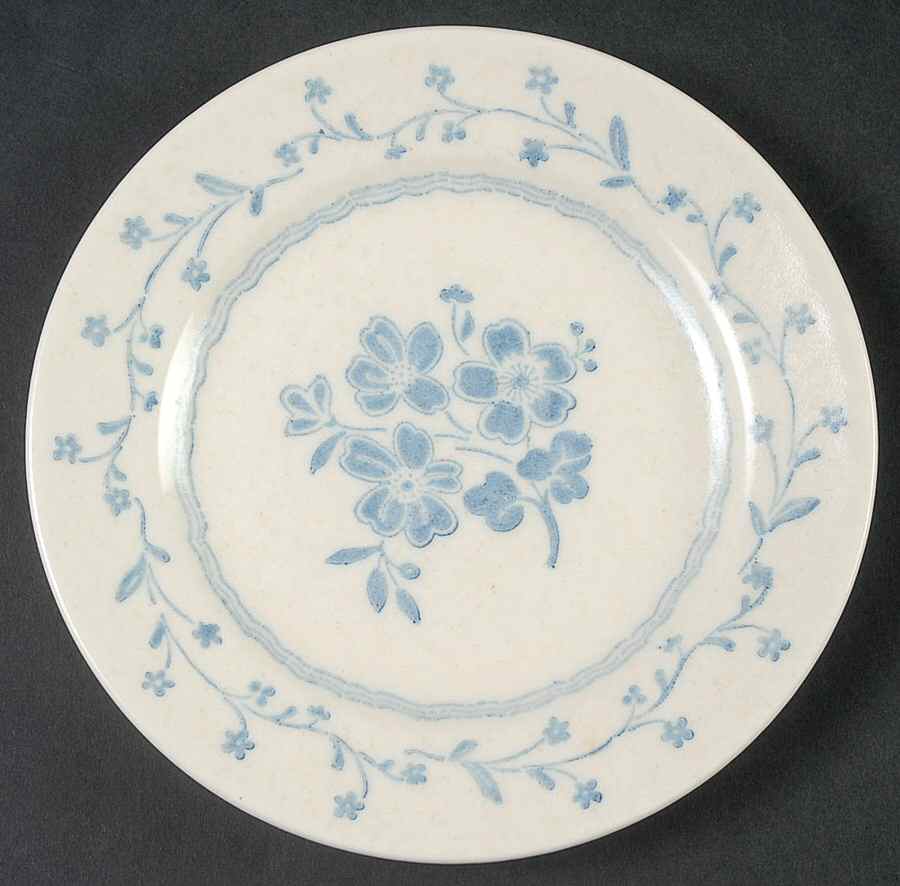 Country Charm Blue Bread & Butter Plate by Royal (USA)-1
