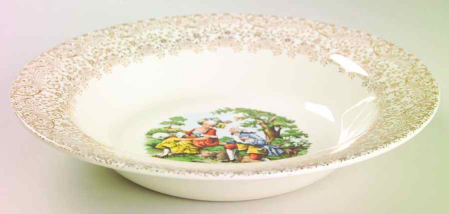 Colonial Gold 9" Round Vegetable Bowl by Royal (USA)-1