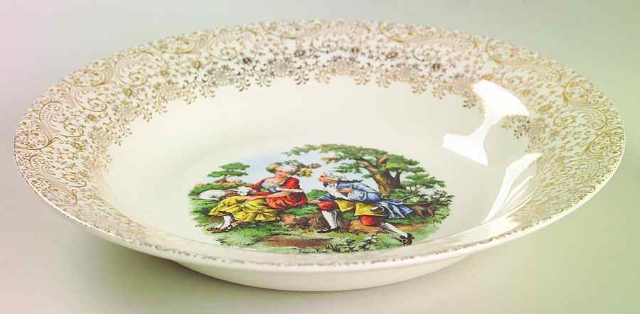 Colonial Gold Rim Soup Bowl by Royal (USA)-1
