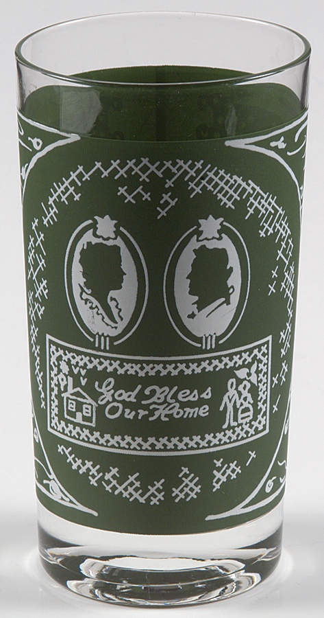 Colonial Homestead Green 8 Oz Glassware Tumbler by Royal (USA)-1