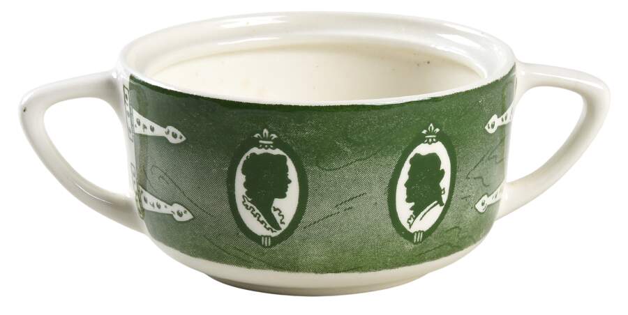 Colonial Homestead Green Sugar Bowl No Lid by Royal (USA)-1