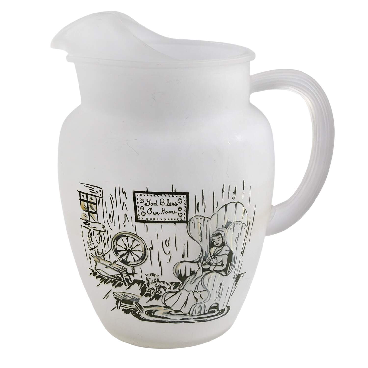 Colonial Homestead Green 72 Oz Glassware Pitcher by Royal (USA)-1