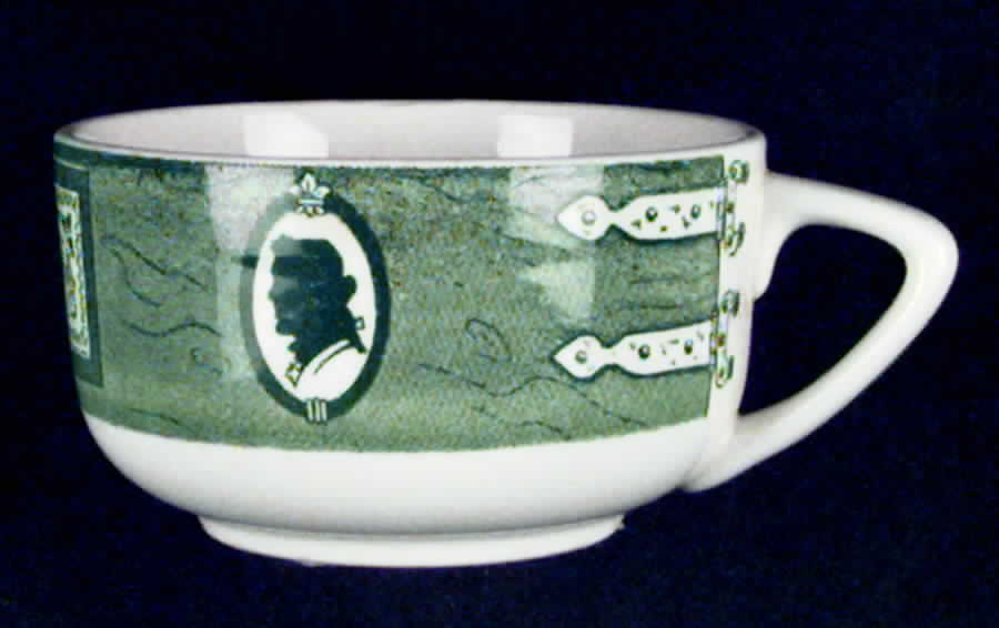 Colonial Homestead Green Flat Cup by Royal (USA)-1