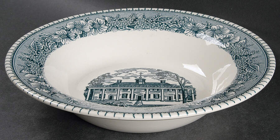 Colonial Heritage Blue 9" Round Vegetable Bowl by Royal (USA)-1