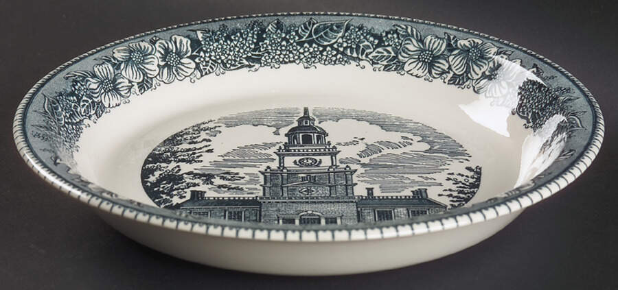 Colonial Heritage Blue Pie Serving Plate by Royal (USA)-1