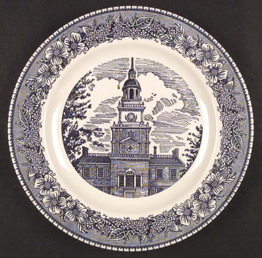 Colonial Heritage Blue Dinner Plate by Royal (USA)-1