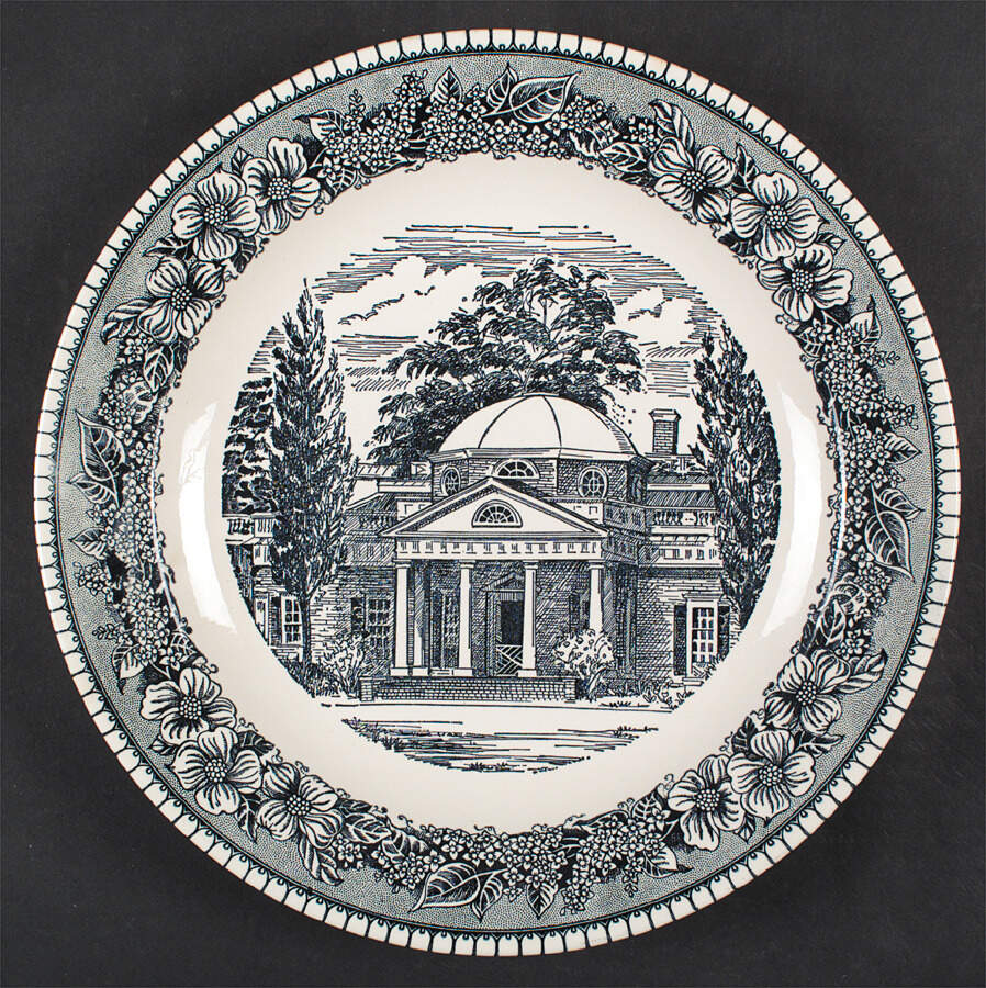Colonial Heritage Blue 11" Chop Plate (Round Platter) by Royal (USA)-1