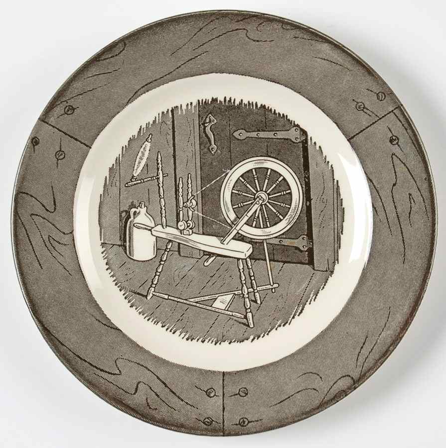 Colonial Homestead Gray Bread & Butter Plate by Royal (USA)-1