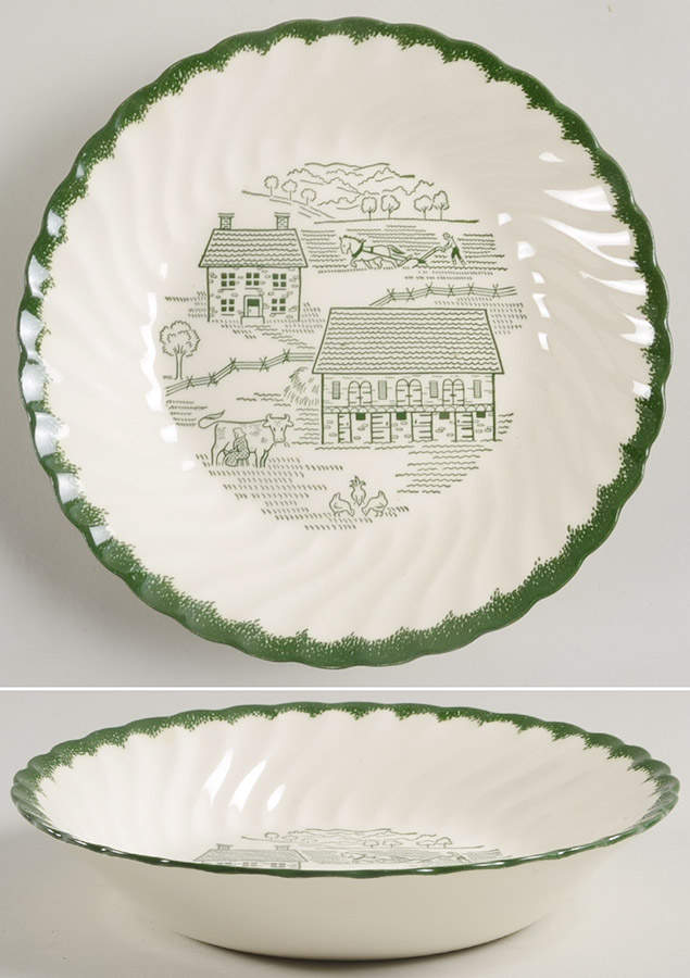 Countryside (Spring, Swirled Edge) Coupe Soup Bowl by Royal (USA)-1