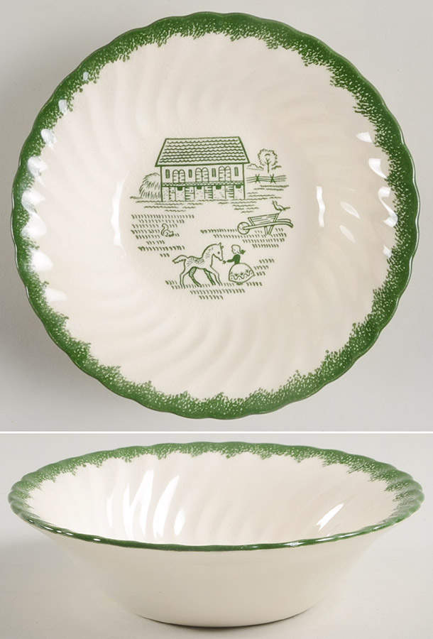 Countryside (Spring, Swirled Edge) Coupe Cereal Bowl by Royal (USA)-1