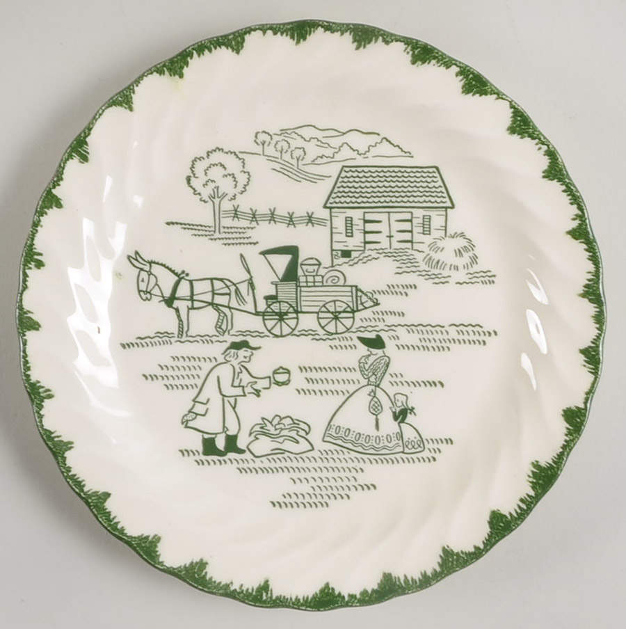 Countryside (Spring, Swirled Edge) Bread & Butter Plate by Royal (USA)-1