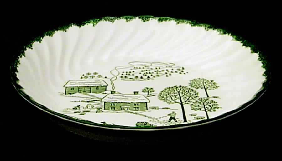 Countryside (Spring, Swirled Edge) Pie Serving Plate by Royal (USA)-1