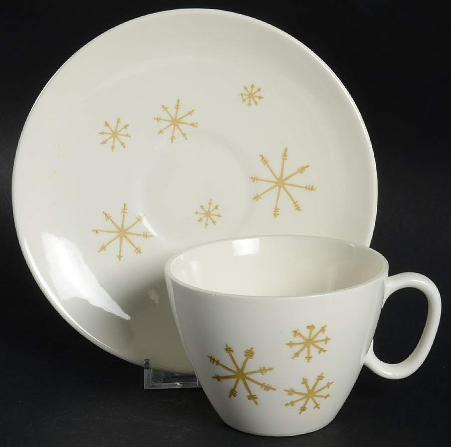 Crystal Flat Cup & Saucer Set by Royal (USA)-1