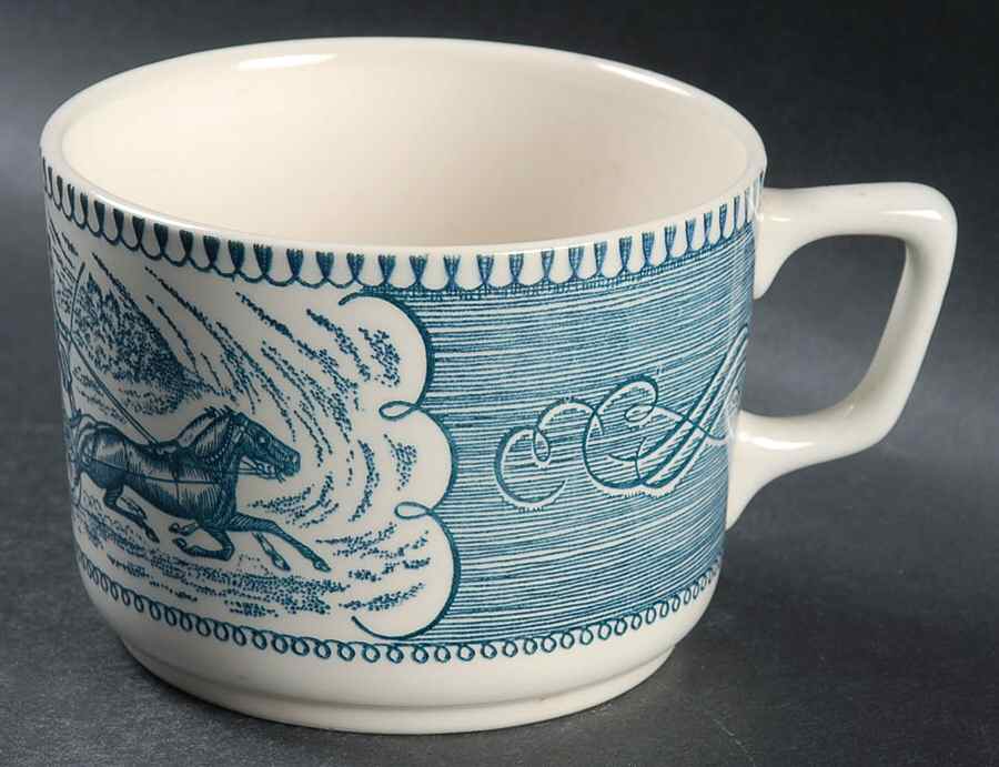 Currier and Ives Blue Mug by Royal (USA)-1
