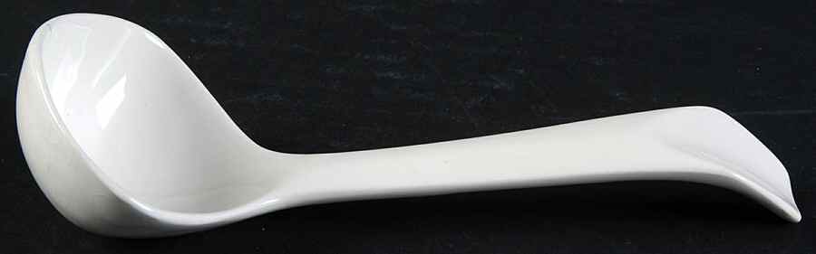 Currier and Ives Blue Gravy Ladle Solid Piece by Royal (USA)-1